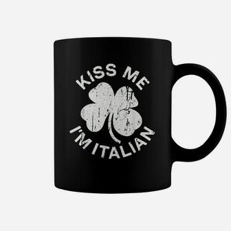 Kiss Me I Am Italian Saint Patrick Day Gift Coffee Mug | Crazezy CA