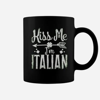 Kiss Me I Am Italian St Patricks Day Coffee Mug - Thegiftio UK