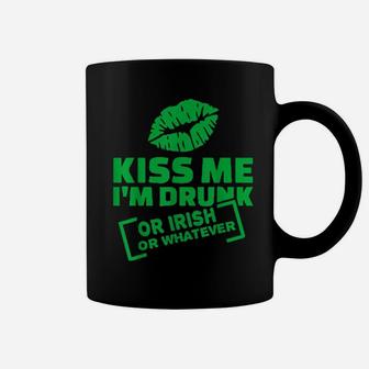 Kiss Me I'm Drunk Or Irish Or Whatever St Patrick's Day Coffee Mug - Monsterry