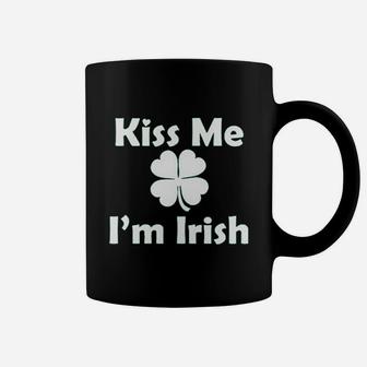 Kiss Me Im Irish Four Leaf Beer St Patricks Day Coffee Mug | Crazezy