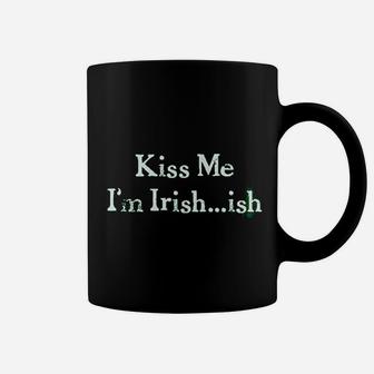 Kiss Me Im Irish Ish Funny Saint Patricks Day St Pattys Shamrock Coffee Mug - Thegiftio UK