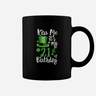 Kiss Me Its My 21St Birthday St Patricks Day Shamrock Gift Coffee Mug | Crazezy AU