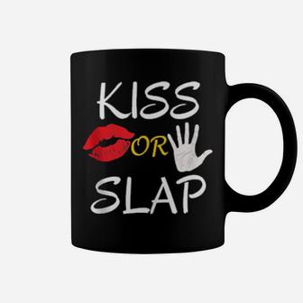 Kiss Or Slap Valentine's Day Coffee Mug - Monsterry