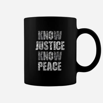 Know Justice No Peace Black Pride History Protest Gift Coffee Mug | Crazezy