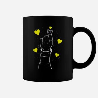 Korean Heart Kpop Love Valentines Day Coffee Mug - Monsterry DE