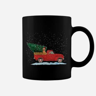 Labrador Retriever Vintage Red Pickup Truck Christmas Tree Coffee Mug | Crazezy DE