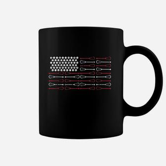 Lacrosse American Flag Lax Mom Design Coffee Mug | Crazezy AU