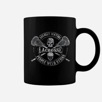Lacrosse Legally Beating People With Sticks Funny Coffee Mug | Crazezy