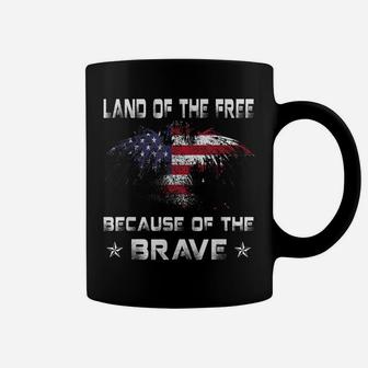 Land Of The Free Because Of The Brave Veteran Coffee Mug | Crazezy