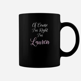 Lauren Name Personalized Girls Women Cute Pink Gift Coffee Mug - Thegiftio UK