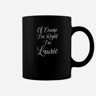 Laurie Name Personalized Girls Women Cute Pink Gift Coffee Mug - Thegiftio UK