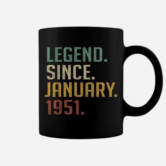Legend Since January 1951 70Th Birthday Gift 70 Years Old Coffee Mug | Crazezy CA