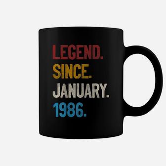 Legend Since January 1986 Tee 35Th Birthday Gifts 35 Years O Coffee Mug | Crazezy
