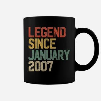Legend Since January 2007 13Th Birthday Gift 13 Year Old Coffee Mug | Crazezy AU