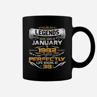 Legends Born In January 1982 38Th Awesome Birthday Gift Coffee Mug | Crazezy DE