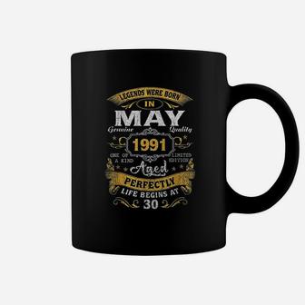 Legends Born In May 1991 30Th Birthday Coffee Mug | Crazezy