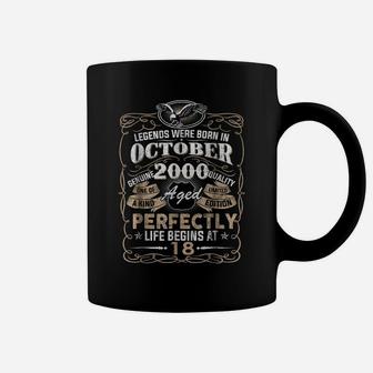 Legends Born In October 2000 18Th Awesome Birthday T Shirt Coffee Mug | Crazezy