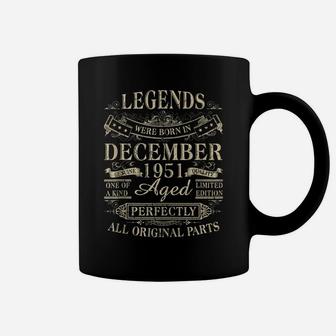 Legends Were Born In December 1951 70Th Birthday Gift Coffee Mug | Crazezy