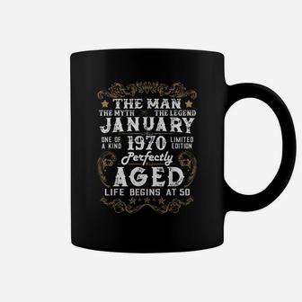 Legends Were Born In January 1970 50Th Birthday Gift Coffee Mug | Crazezy AU