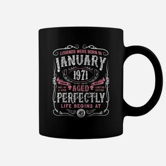 Legends Were Born In January 1971 49Th Birthday Gift Coffee Mug | Crazezy UK