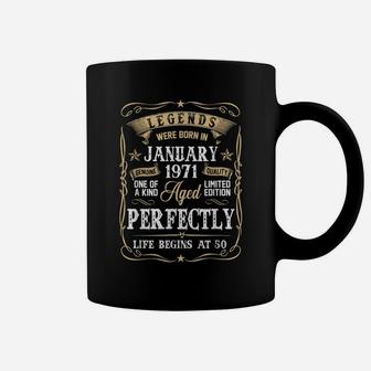 Legends Were Born In January 1971 50Th Birthday Gift Coffee Mug | Crazezy