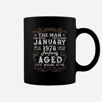 Legends Were Born In January 1978 42Nd Birthday Gift Coffee Mug | Crazezy AU