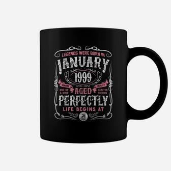 Legends Were Born In January 1999 21St Birthday Gift Coffee Mug | Crazezy DE