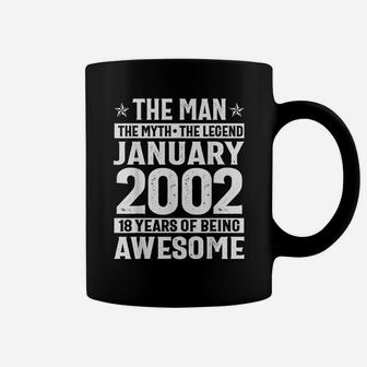Legends Were Born In January 2002 18Th Birthday Gift Coffee Mug | Crazezy