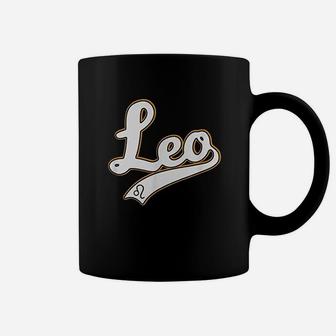 Leo July And August Birthday Astrology Sign Baseball Script Coffee Mug | Crazezy UK