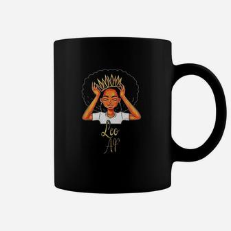 Leo Queen Af Zodiac Floral Birthday Coffee Mug | Crazezy