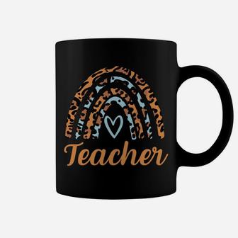 Leopard Boho Rainbow Teacher Love Women Sweatshirt Coffee Mug | Crazezy CA