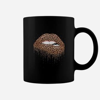 Leopard Lips Mouth Fashion Leopard Print Lip Coffee Mug - Thegiftio UK