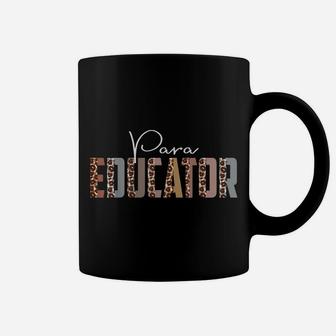 Leopard Para Educator Funny Job Title School Worker Coffee Mug | Crazezy