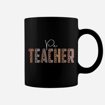 Leopard Pe Teacher Funny Job Title School Worker Coffee Mug | Crazezy AU