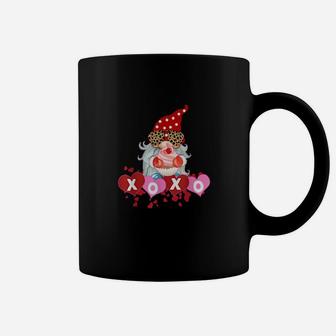 Leopard Print Gnome With Cupcake Valentine Coffee Mug - Monsterry CA