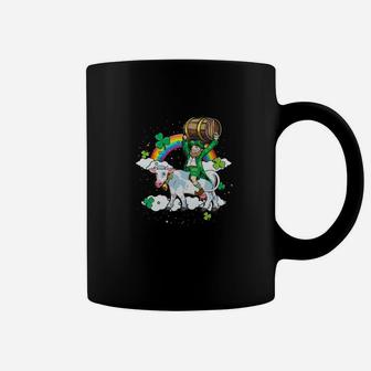 Leprechaun Riding Cow St Patricks Day Gif Coffee Mug - Thegiftio UK