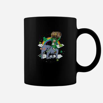 Leprechaun Riding Elephant St Patricks Day Gif Coffee Mug - Thegiftio UK