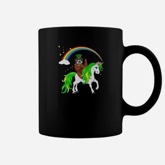 Leprechaun Sloth Riding Unicorn St Patricks Day Coffee Mug - Thegiftio UK