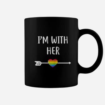 Lesbian Matching Couple Gifts Im With Her Coffee Mug | Crazezy UK