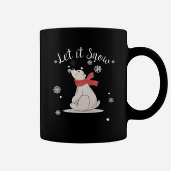 Let It Snow Polar Bear Sweatshirt Christmas Holiday Spirit Coffee Mug | Crazezy CA