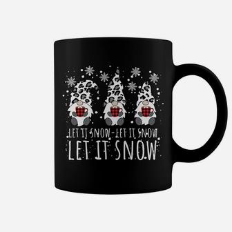 Let It Snow Winter Gnome - Leopard Buffalo Plaid Snowflakes Coffee Mug | Crazezy AU