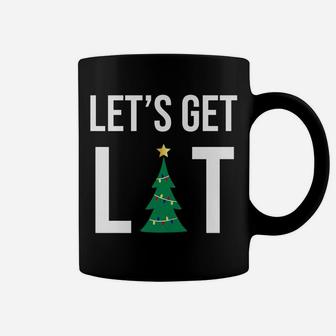 Let’S Get Lit Funny Christmas Holiday Drinking Coffee Mug | Crazezy CA