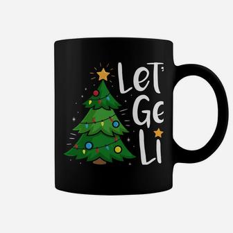 Let's Get Lit Funny Cute Tree Lights Xmas Christmas Sweatshirt Coffee Mug | Crazezy CA