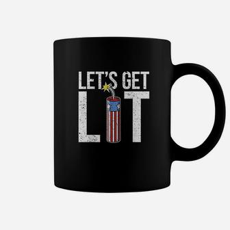 Lets Get Lit Usa Flag Coffee Mug | Crazezy