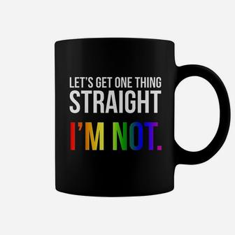 Lets Get One Thing Straight Im Not Lgbt Rainbow Flag Coffee Mug | Crazezy