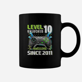 Level 10 Unlocked Awesome 2011 Video Game 10Th Birthday Gift Coffee Mug | Crazezy
