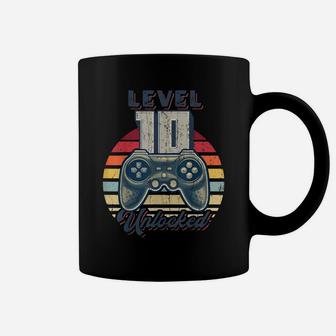 Level 10 Unlocked Video Game 10Th Birthday Gamer Boys Coffee Mug | Crazezy