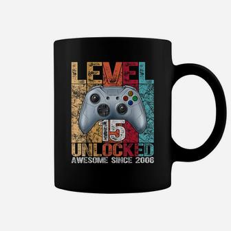 Level 15 Unlocked Awesome Since 2006 15Th Birthday Gaming Coffee Mug | Crazezy UK
