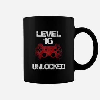 Level 16 Unlocked Boys 16Th Birthday 16 Year Old Gamer Coffee Mug | Crazezy UK