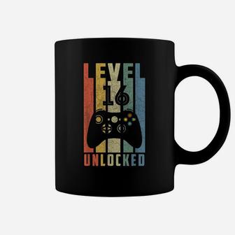 Level 16 Unlocked Tshirt 16Th Video Gamer Birthday Boy Gifts Coffee Mug | Crazezy UK